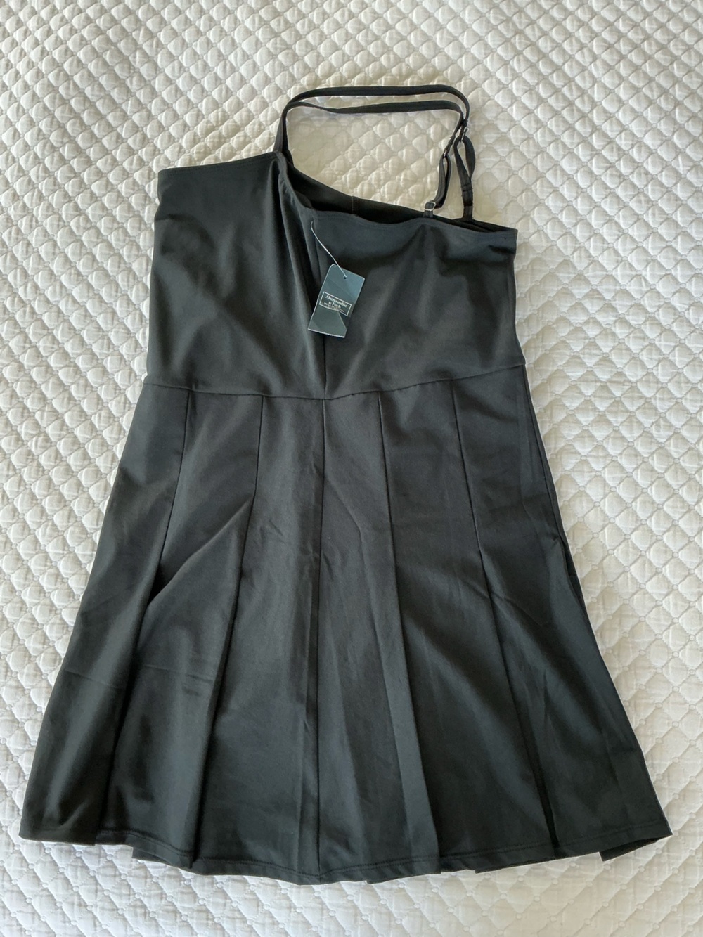 Abercrombie & Fitch Black Pleated Spaghetti Strap Traveler Mini Dress S - Picture 14 of 16